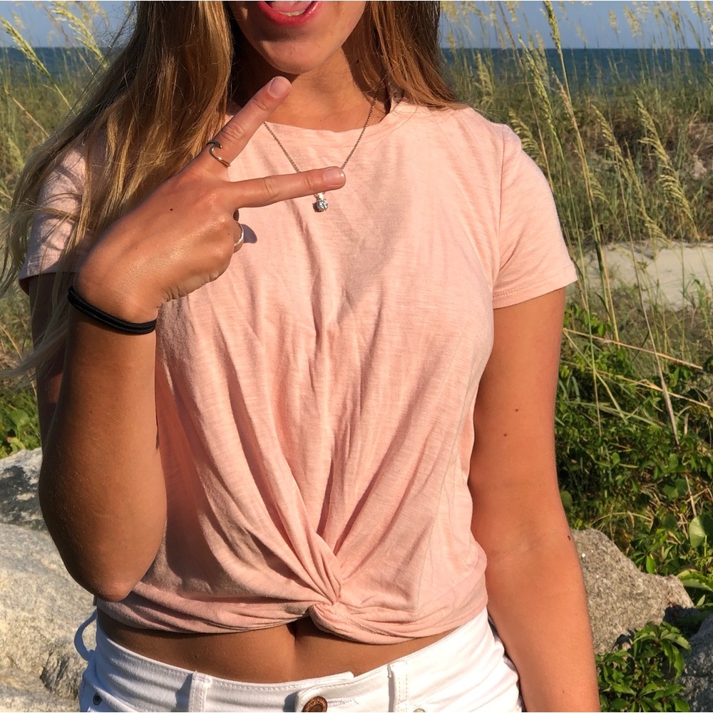 Pink American eagle top